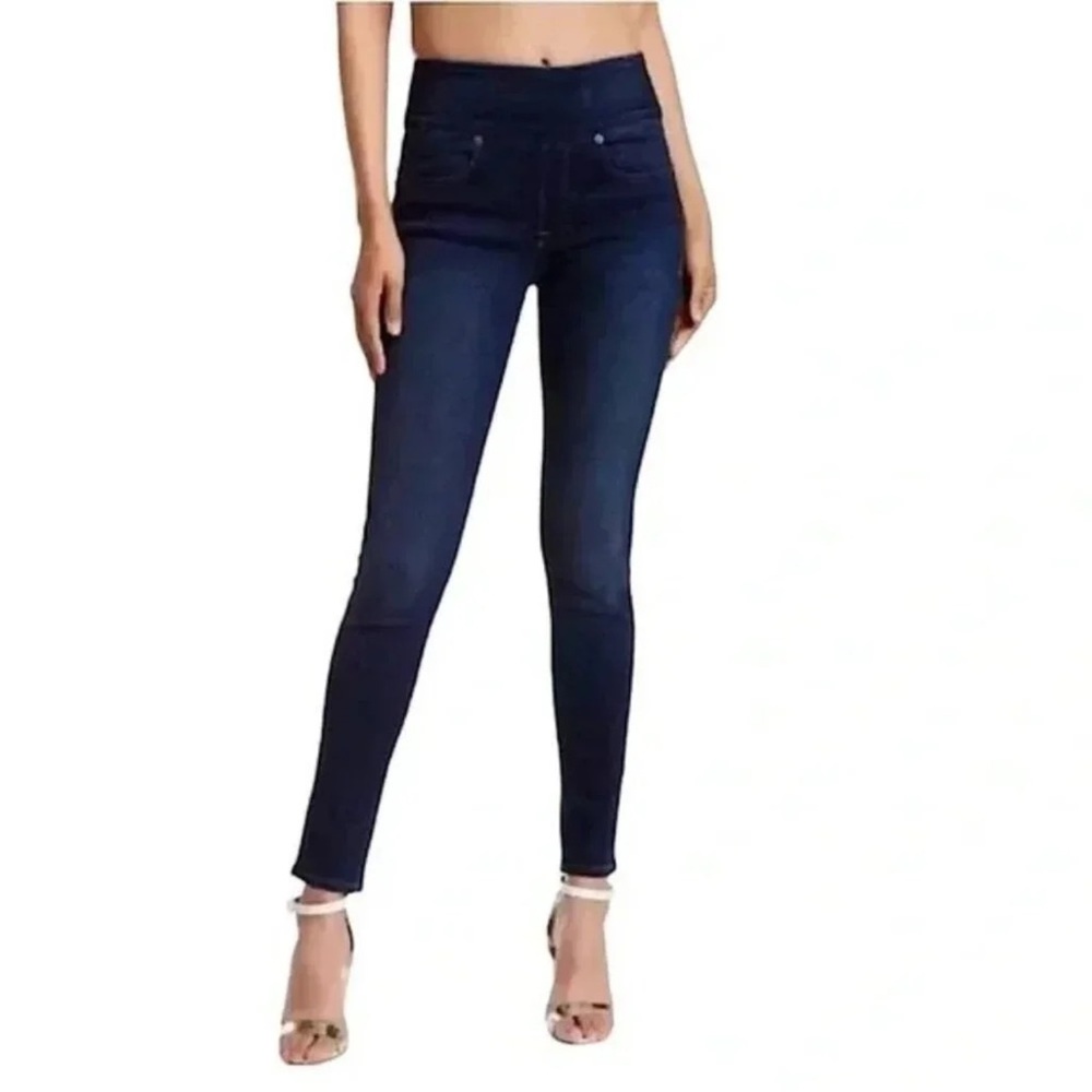 Spanx Jeans Signature Skinny 24 High Waist Side Zip‎ Stretch Slim